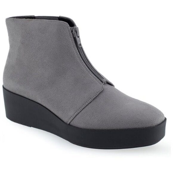 Aerosoles Women's Wedge Heel Ankle Boot in Dark Grey - Picture 1 of 6